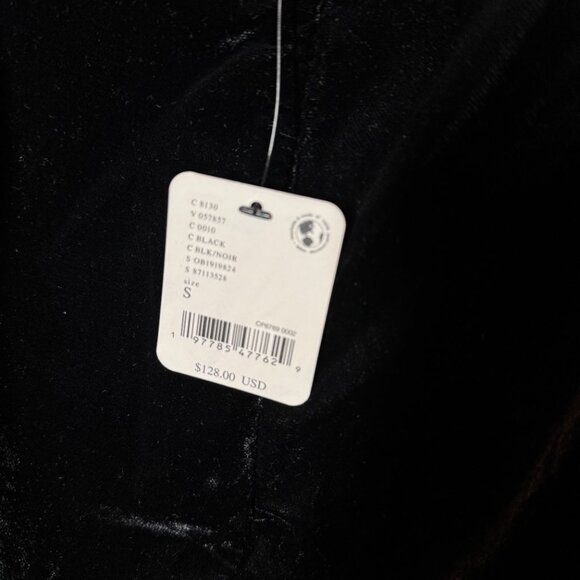 Free People Chelsey  Long‎ Sleeve Black Velvet Mini Dress Size S NEW WITH TAG - Picture 9 of 11